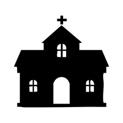 church silhouette vector