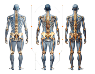 Minimal Spine Adjustment Symbol Pack, Orthopedic and Medical Line Icons, Transparent Background PNG