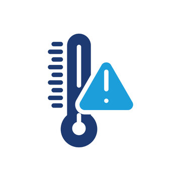temperature and allert sign colored icon vector design good for web or mobile app