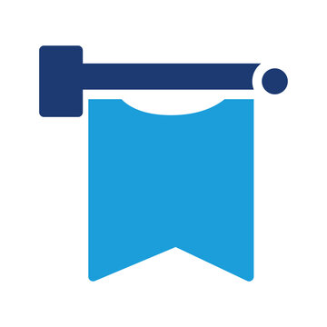 gonfalon flag colored icon vector design good for web or mobile app