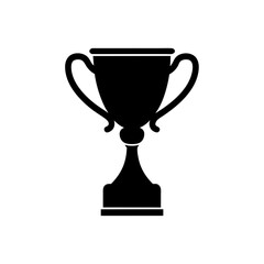 trophy icon black silhouette vector illustration on transparent background