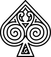 Ace of spade abstract luxury design