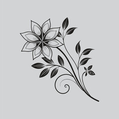 Nigella Abstract Tribal Style Floral Pattern