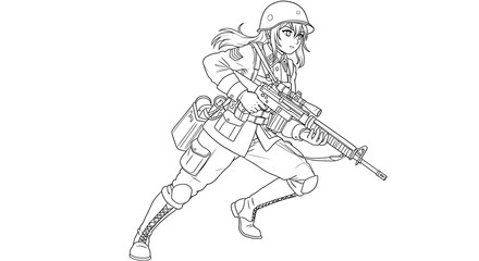 Abstract Figure Motion Pointillist Style