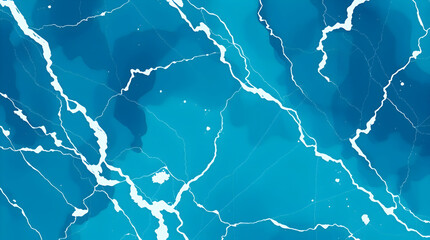 Luxurious Blue Marble Texture Background in Hand-Drawn Sketchnote Style, Sapphire and White Veins, Artistic Abstract Design