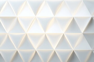 Obraz premium Modern wall design featuring geometric triangular shapes in a light, minimalist aesthetic