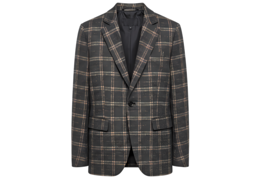 Mens Designer Blazer Abstract Pattern Charcoal Grey isolated on transparent background