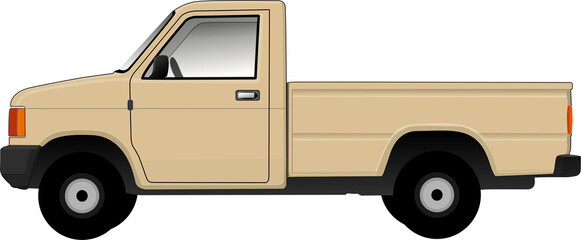 vintage truck isolated on white