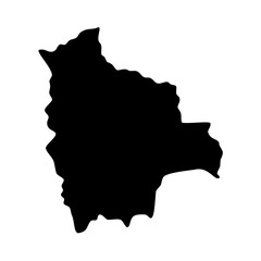 Bolivia Country Silhouette Map. Vector image