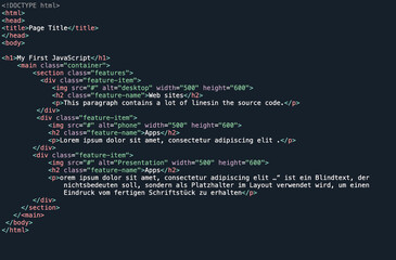 Obraz premium HTML code website.Vector illustration. Coding, programming concept