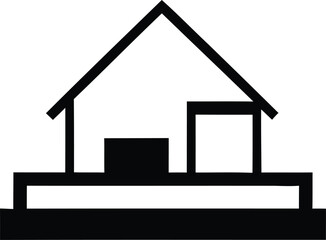 Conceptual illustration of a house, ideal for construction and real estate projects, incorporating design elements