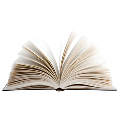Fototapeta premium Open book isolated on black background