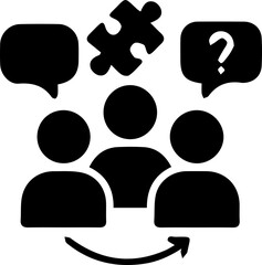 Business Teamwork Confusion and Problem Solving Icon