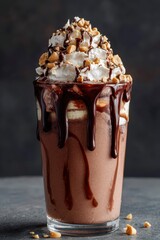 Delicious Chocolate Peanut Butter Milkshake.