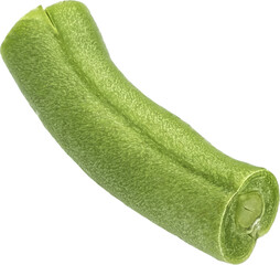 Chopped organic green beans isolated