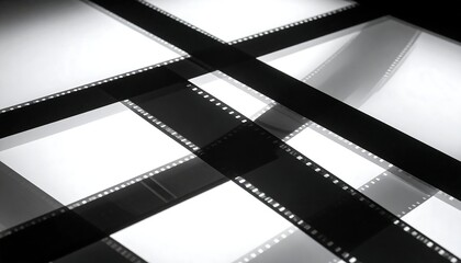 Obraz premium Abstract black and white film strips