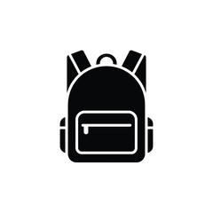 Obraz premium Silhouette of a travel backpack with straps and zipper on a white background. EPS 10.