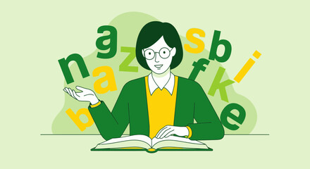 Literacy Tutor Explains Letters and Phonetics During Reading Session