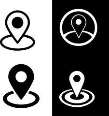 set of location icons