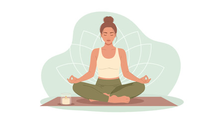 Obraz premium Serene Meditation And Mindfulness Practices For Inner Peace And Healthy Living