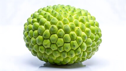 Fototapeta premium Green Soursop Fruit on White Background