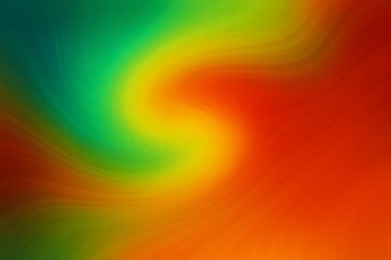 Swirling Gradient of Teal Yellow and Red abstract background