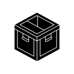 inventory management box monotone icon 