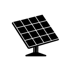 renewable energy solar panel monotone icon 