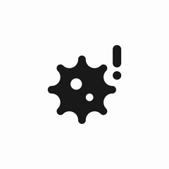 Obraz premium warning virus pandemic icon sign vector