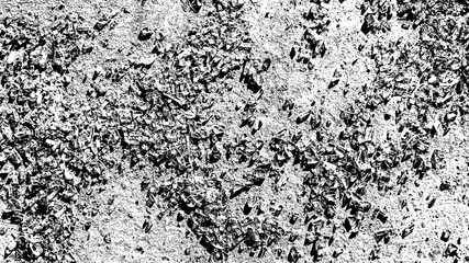 Abstract Crushed Rock Texture, Grungy Gravel and Debris Background, Monochrome Distressed Overlay