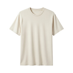 Blank off-white cotton crewneck t-shirt mockup