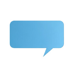 Blue speech bubble message icon on transparent background dialog box concept communication discussion talking texting