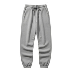 Grey heather casual jogger sweatpants mockup © BTG