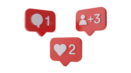 Boost your brand's online presence with engaging social media notifications and engagement icons