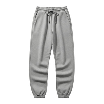 Grey heather casual jogger sweatpants mockup