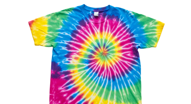 Colorful Tie Dye TShirt Pattern Design Vibrant Psychedelic Clothing Fashion Textile Art