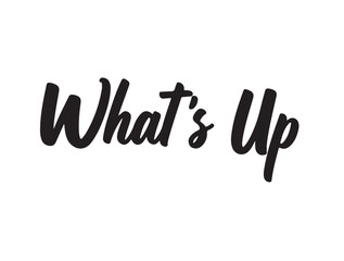 Fototapeta premium What’s Up in silhouette image white background.