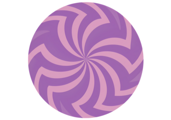 Purple and Pink Swirl Abstract Design Element isolated on transparent background
