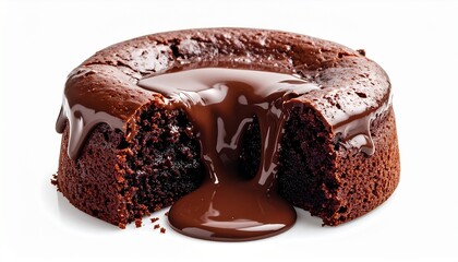 Decadent Chocolate Lava Cake With Molten Chocolate Center.