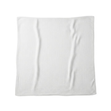White cotton muslin baby swaddle blanket