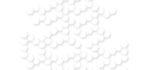 clean minimal 3D hexagon texture, futuristic technology surface, seamless design for business, digital, presentation, website, wallpaper, Abstract white hexagon background, modern geometric honeycomb.