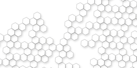 modern and minimalistic geometric abstract honeycomb hexagon background, Abstract White Hexagon Background with Geometric Patterns, Modern Minimalist Design, and Subtle Texture for Creative Projects.