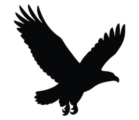 Bird silhouette vector illustration white background