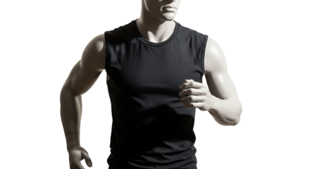 Male Runner Running on Treadmill Fitness Workout Sport Athlete Training Healthy Lifestyle Concept