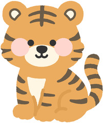 우리나라 전통 야생 동물 전래동화 동물 호랑이 호랑이 캐릭터 타이거 일러스트