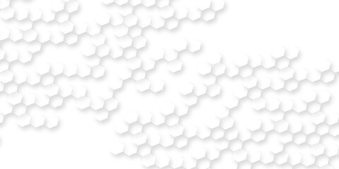 Realistic geometric mesh cells abstract white hexagon texture, abstract technology background with hexagon geometric shapes, white hexagonal geometric pattern creating surface.