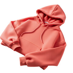 Pink Cropped Hoodie on White Background  Casual Streetwear Fashion Apparel Clothing Style