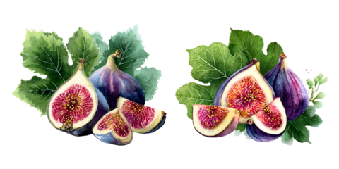 Ripe fig top view highlighting juicy texture and seeds ideal for gourmet or organic food branding.png