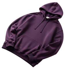 Purple Hoodie Sweatshirt Fashion Apparel Casual Wear Cozy Style Isolated Studio Shot