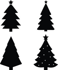 Obraz premium Christmas Icons Collection Silhouette